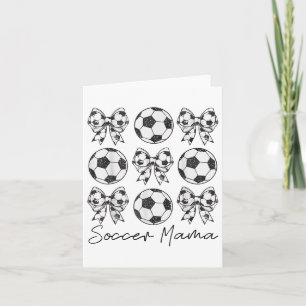 Soccer Mama Coquette Bow Soccer Mum Soccer Season  Card