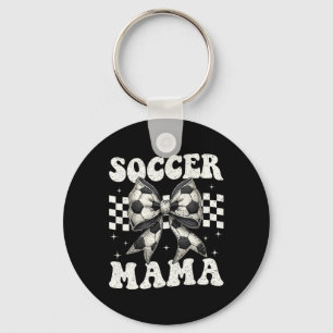 Soccer Mama Funny Coquette Bow Mom Mommy Key Ring