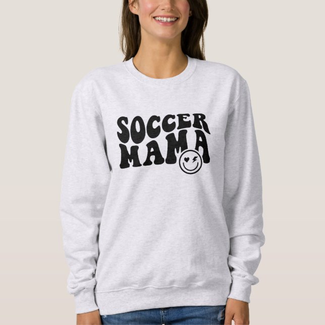 Soccer Mama Gift Retro Custom Soccer Sweatshirt (Front)