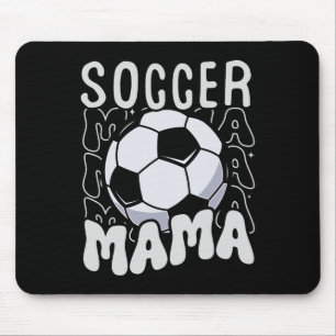 Soccer Mama Groovy Retro Soccer Mum Mothers Day Mouse Pad