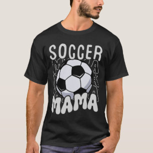 Soccer Mama Groovy Retro Soccer Mum Mothers Day T-Shirt