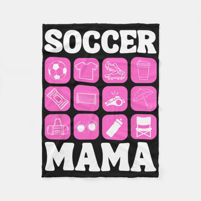 Soccer Mama Icons Soccer Essential _3  Fleece Blanket (Front)