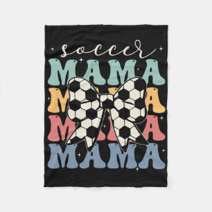 Soccer Mama Retro Groovy Soccer Softll Mom _1  Fleece Blanket