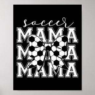 Soccer Mama Retro Groovy Soccer Softll Mum Poster