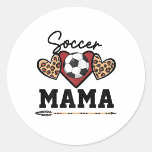 Soccer Mama Womens Soccer Game Day Senior Soccer P Classic Round Sticker