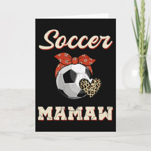 Soccer Mamaw Ndana Leopard Heart Fans Mother's Day Card