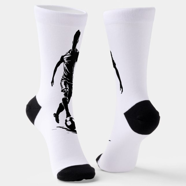 Soccer man with ball socks (Angled)