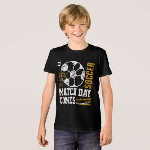 Soccer Match Day Comes Vintage Football Motivation Tri-Blend Shirt