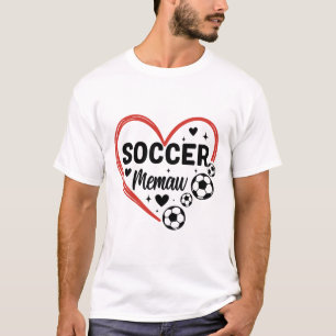 Soccer Memaw Heart Soccer Player Memaw T-Shirt