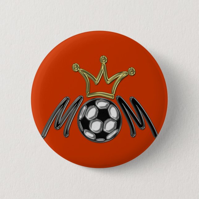 Soccer MOM 6 Cm Round Badge (Front)