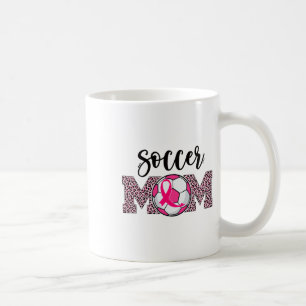 Soccer Mom Breast Cancer Awareness Pink Ribbon Leo Coffee Mug
