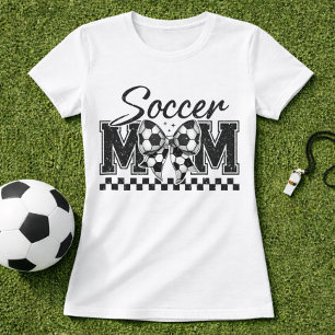 Soccer Mom Checkered Bow T-Shirt