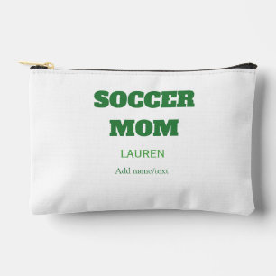 SOCCER MOM FOOTBALL MOTHERS DAY GIFTS GREEN SIMPLE ACCESSORY POUCH