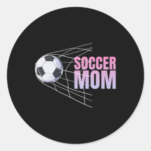 Soccer Mom Footbyll Sport Footbyller Soccer Player Classic Round Sticker