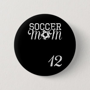 Soccer Mom Jersey Number 12 Favorite Player #12 Te 6 Cm Round Badge