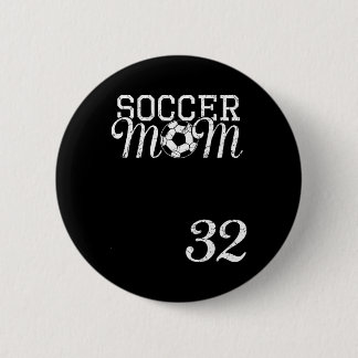 Soccer Mom Jersey Number 32 Favorite Player #32 Te 6 Cm Round Badge