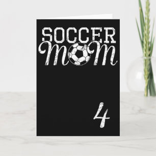 Soccer Mom Jersey Number 4 Favorite Player #4 Team Card