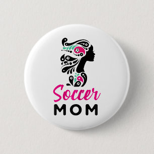 Soccer Mom Outfits Funny Soccer Mother Mama Mum De 6 Cm Round Badge