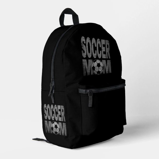 SOCCER MOM  PRINTED BACKPACK (Back Corner Left)