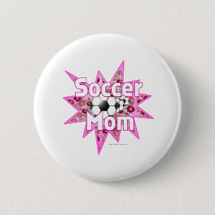 Soccer Mom Roses 6 Cm Round Badge