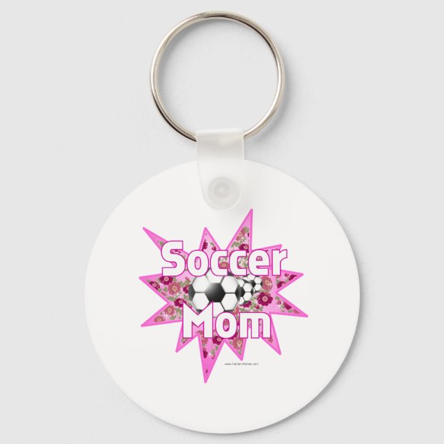 Soccer Mom Roses Key Ring (Front)
