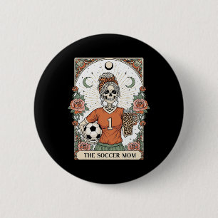 Soccer Mom Skeleton Tarot Card Soccer Mama Mother' 6 Cm Round Badge