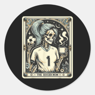 Soccer Mom Soccer Mum Tarot Card _2 Classic Round Sticker