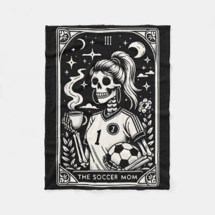 Soccer Mom Soccer Mum Tarot Card Fleece Blanket