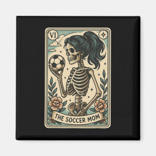 Soccer Mom Tarot Card Skeleton Mothers Day Mama Magnet