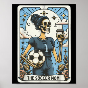 Soccer Mom Tarot Card Vintage Halloween Soccer Mam Poster