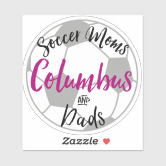 Soccer Moms & Dads Round Car Decal