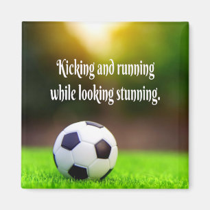Soccer Motivational Inspirational Green Field Magnet