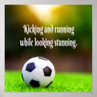 Soccer Motivational Inspirational Green Field