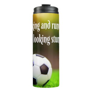 Soccer Motivational Inspirational Green Field Thermal Tumbler