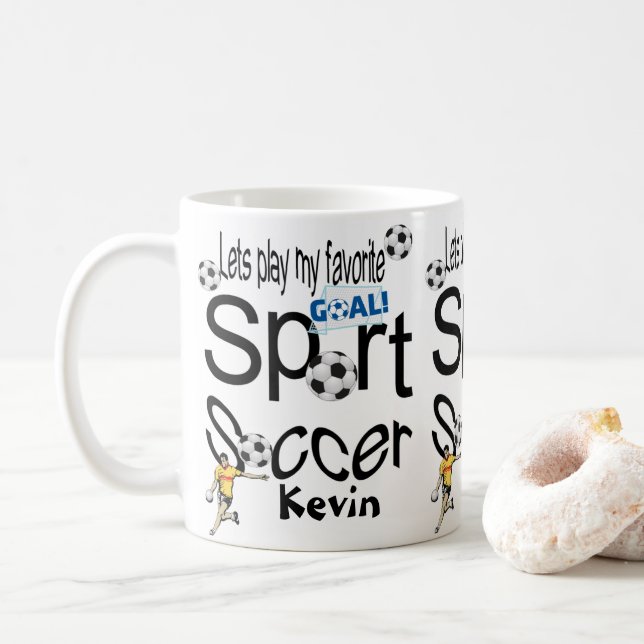 Soccer Mugs Sports (With Donut)