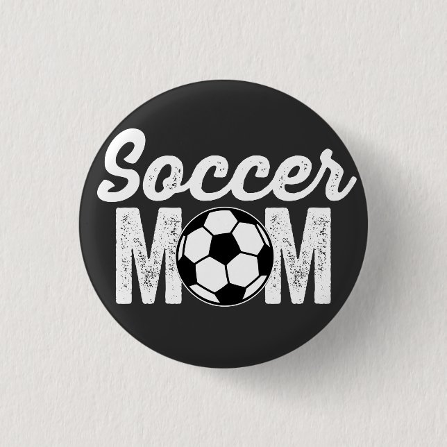 soccer mum 3 cm round badge (Front)
