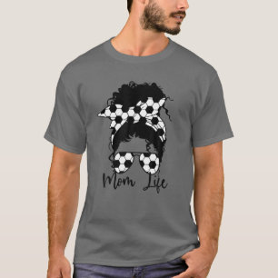 Soccer Mum Black Mum African American Mum Life Mes T-Shirt