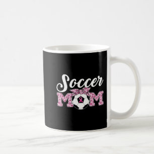 Soccer Mum Breast Cancer Awareness Pink Ribbon Leo Coffee Mug