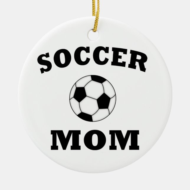 Soccer Mum Ceramic Tree Decoration (Front)