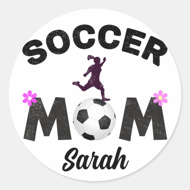 Soccer Mum Classic Round Sticker (Front)