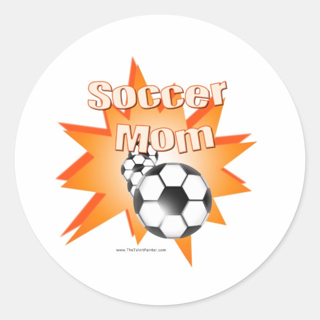 Soccer Mum Classic Round Sticker (Front)