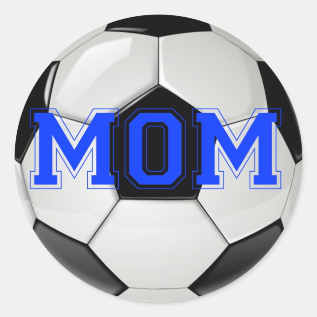 Soccer Mum Custom Colours Classic Round Sticker (Front)