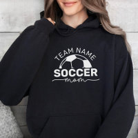 Soccer Mum Custom Team Name Black Hoodie