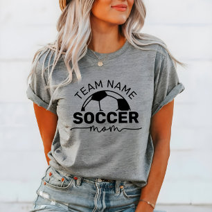 Soccer Mum Custom Team Name Number Grey Tri-Blend Shirt
