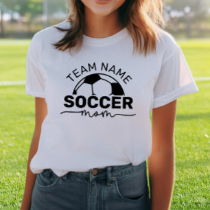 Soccer Mum Custom Team Name Number White Tri-Blend Shirt