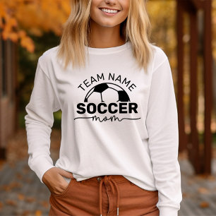 Soccer Mum Custom Team White Long Sleeve Tri-Blend Shirt