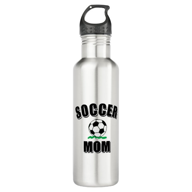 Soccer Mum Drawing And Text 710 Ml Water Bottle (Front)