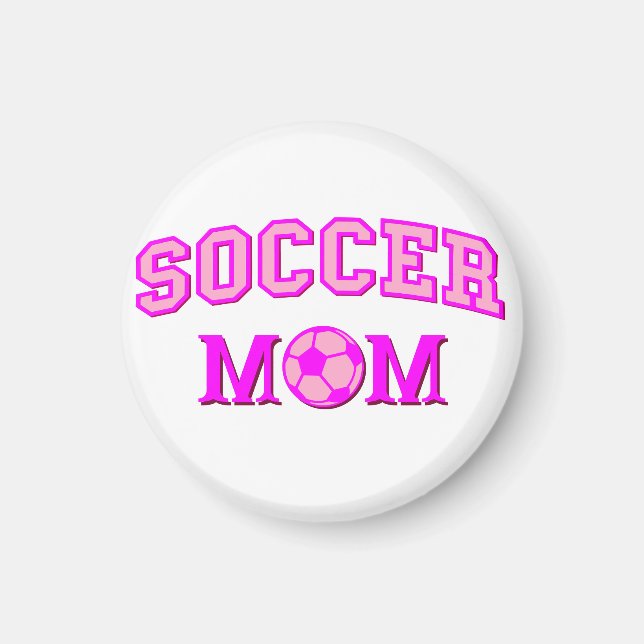 Soccer Mum Drawing And Text All Pink Magnet (Front)