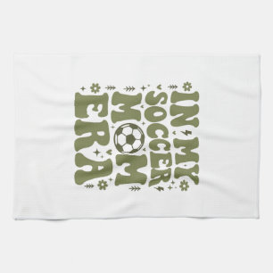 Soccer Mum Era Vintage Sports Mum Shirt Design_1 Tea Towel