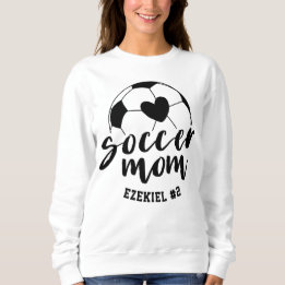 Soccer Mum Heart Ball Personalised Gift for mama Sweatshirt
